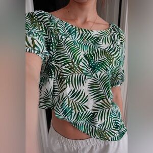 Loft Leaf Print Women's Top